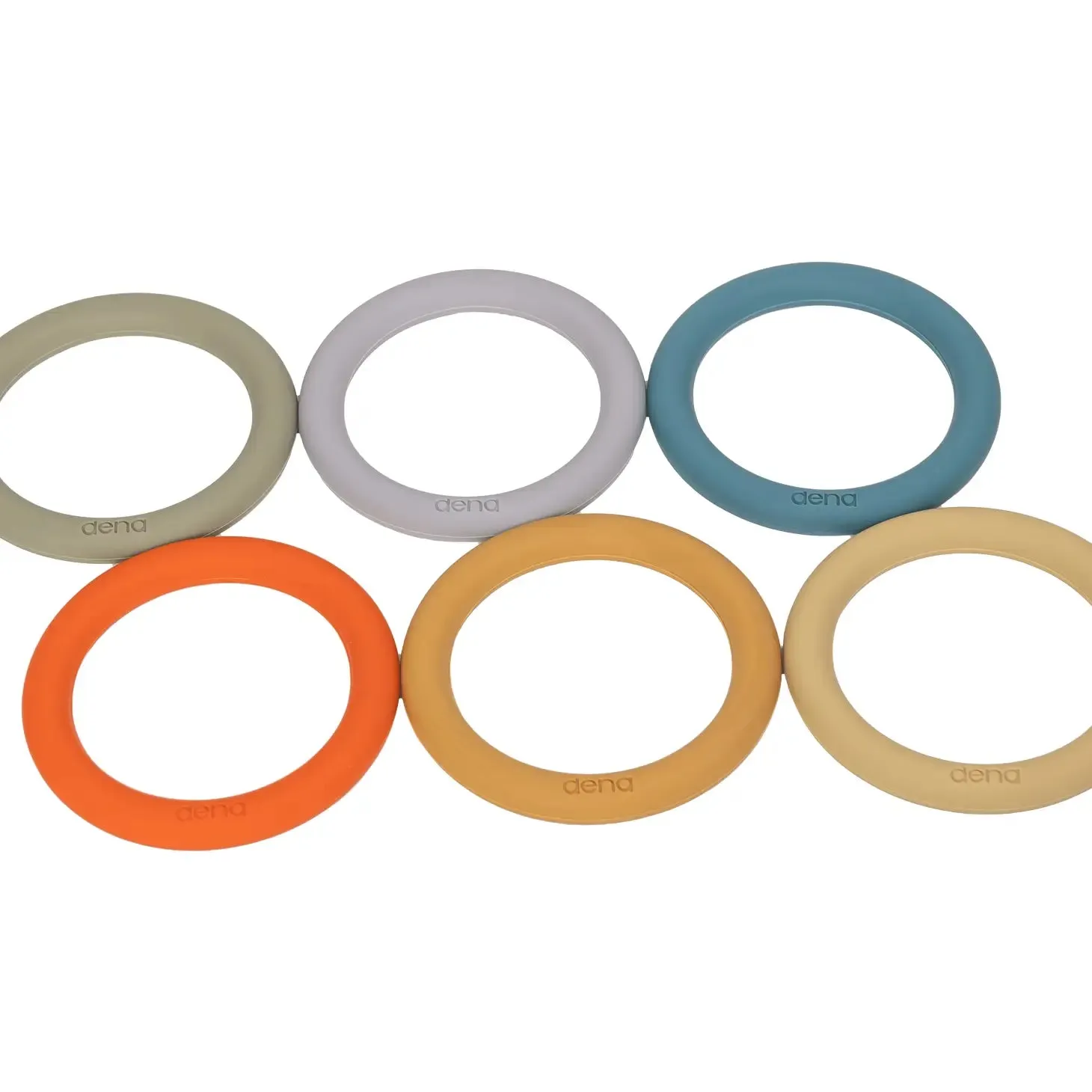 6 Silicone Teething Rings