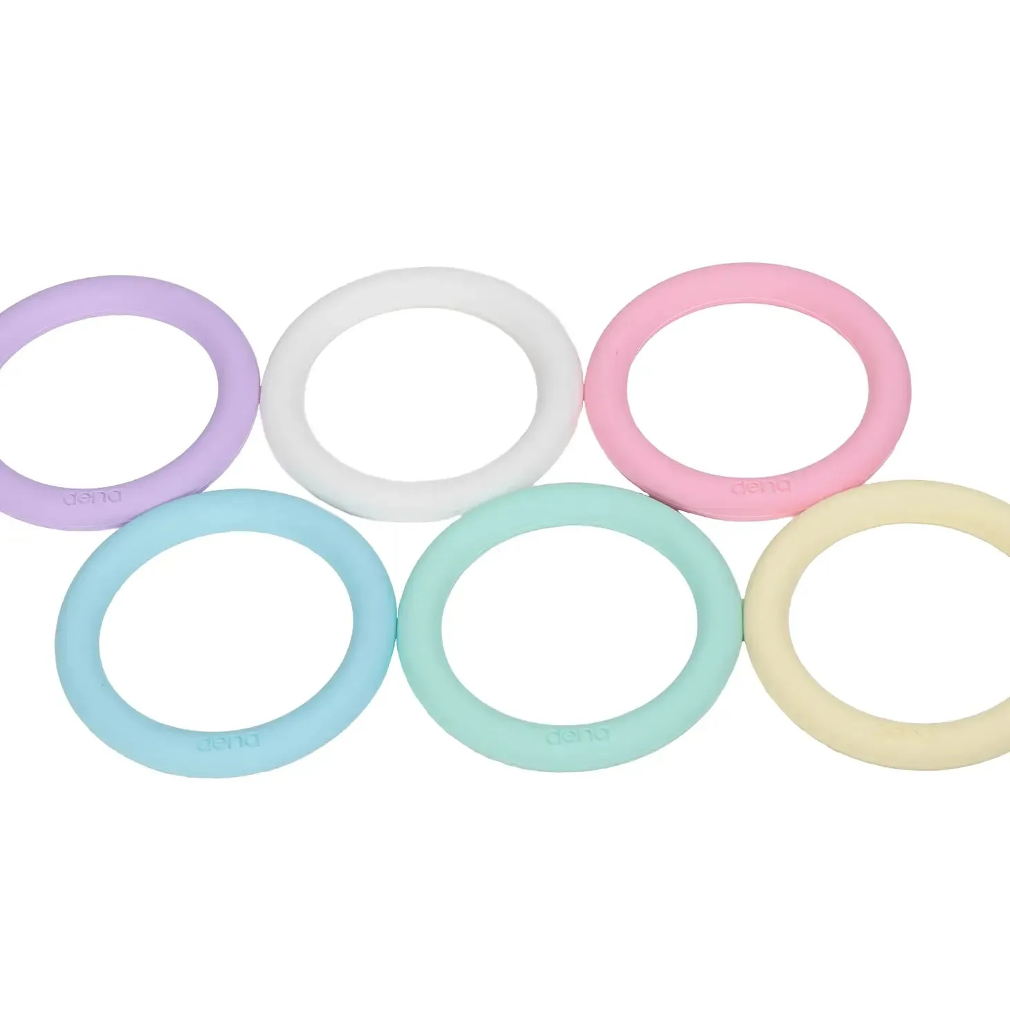 6 Silicone Teething Rings