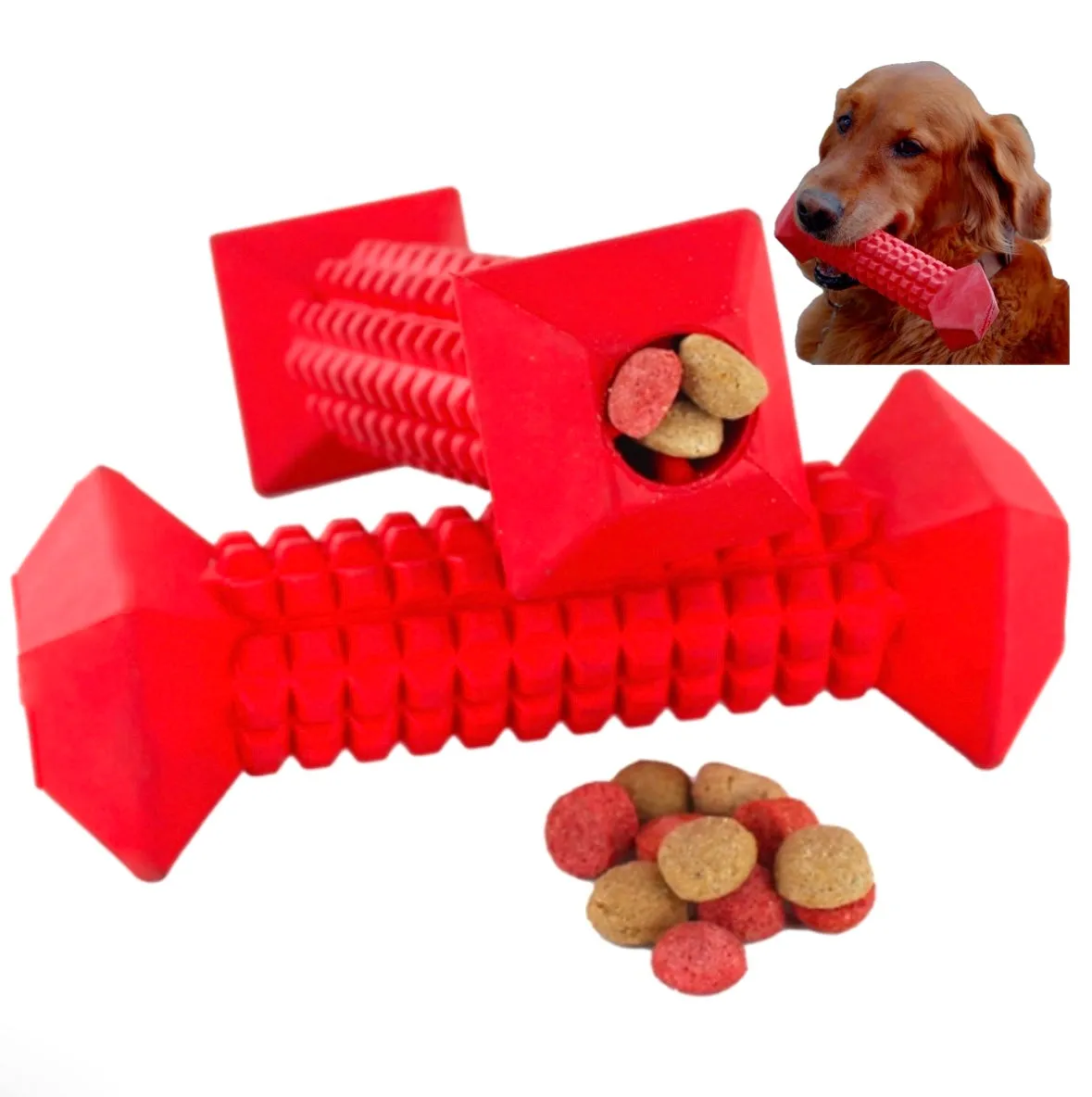 Dog Chew Toys for Aggressive Chewers – Tough Chew Toys for Dogs with Treat Dispenser  - Chew Bones for Large Dogs