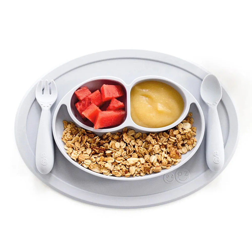 EzPz Mini Feeding Set - Pewter