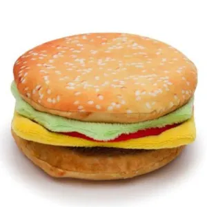 Fab Dog Sit N Stay Cheeseburger Dog Toy