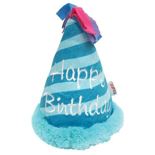 fouFIT - Birthday Hat Crinkle Plush Toys 6" (For Dogs)