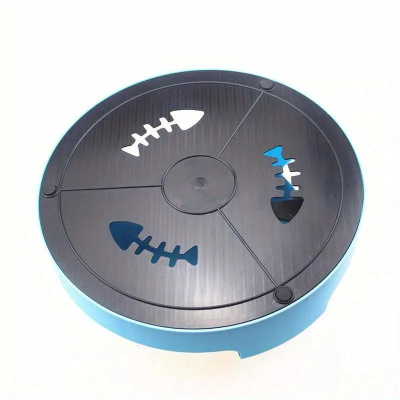 Interactive Cat Toy With Spinning Mouse And Scratching Pad, Durable Plastic Round Play Turntable, Pet Entertainment And Exercise Accessory