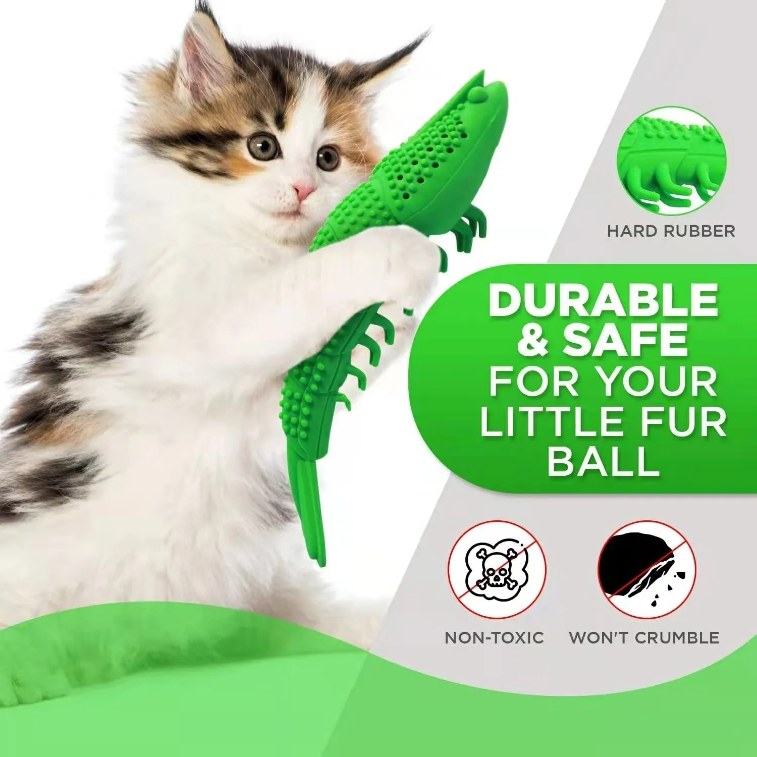 Interactive Teeth Cleaning Rubber Catnip Cat Chew Toys