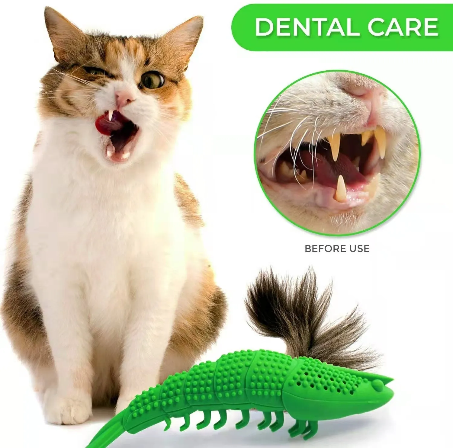 Interactive Teeth Cleaning Rubber Catnip Cat Chew Toys