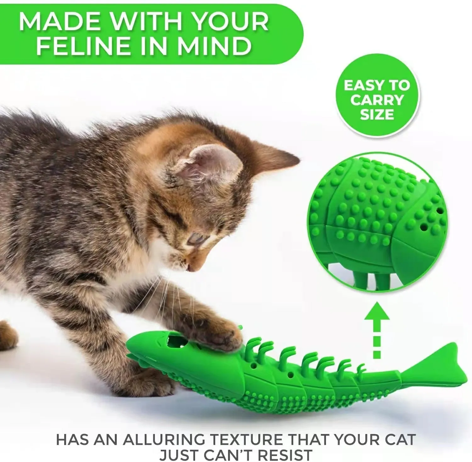 Interactive Teeth Cleaning Rubber Catnip Cat Chew Toys