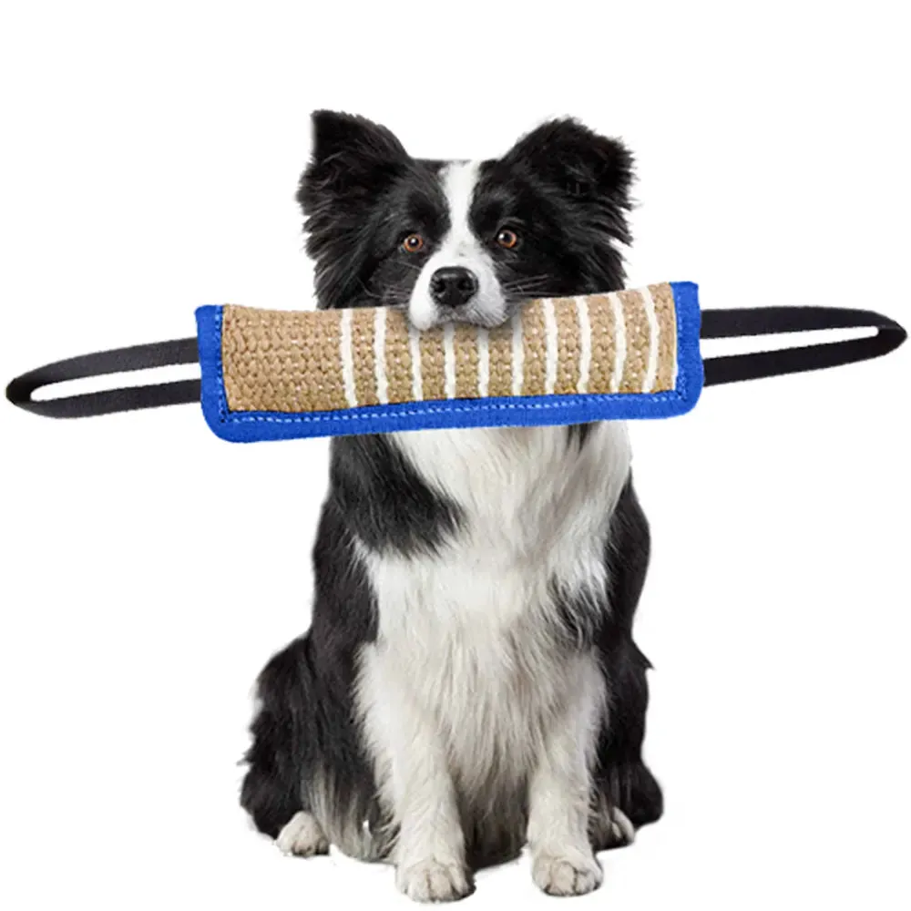 Jaoseko Dog Training Chew Toys - Durable Linen Bite Rods for Teeth Grinding and Interactive Play