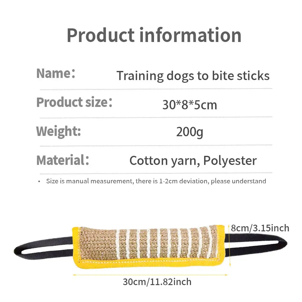 Jaoseko Dog Training Chew Toys - Durable Linen Bite Rods for Teeth Grinding and Interactive Play