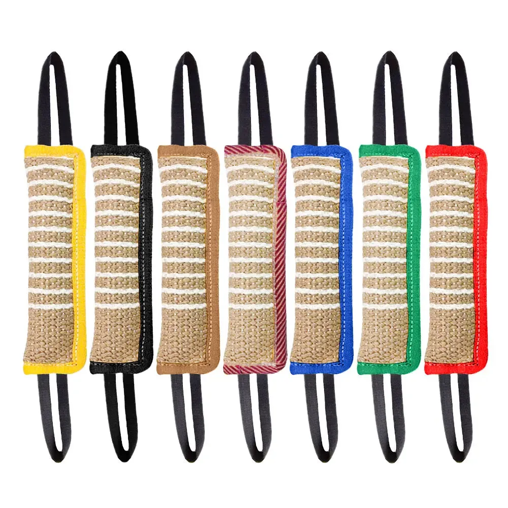 Jaoseko Dog Training Chew Toys - Durable Linen Bite Rods for Teeth Grinding and Interactive Play