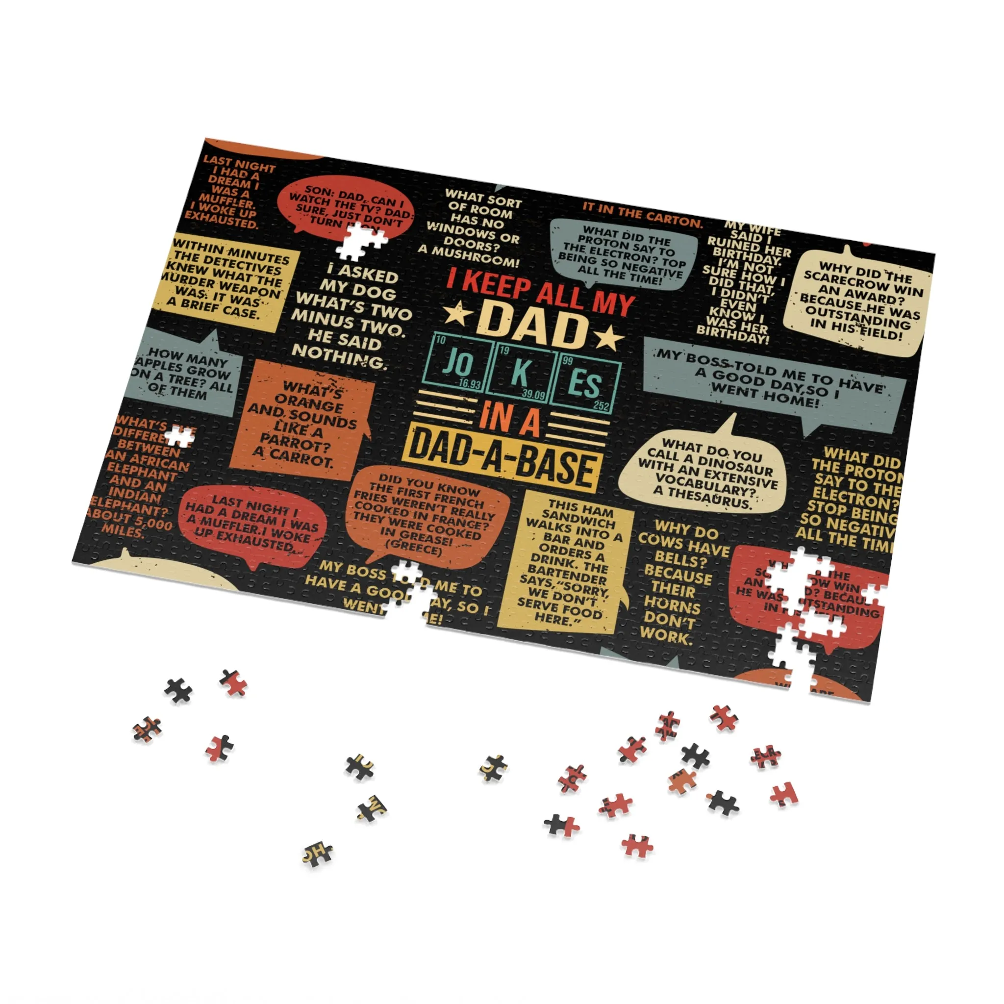 Jigsaw Puzzle, Dad Jokes, Personalised/Non-Personalised (30, 110, 252, 500,1000-Piece)