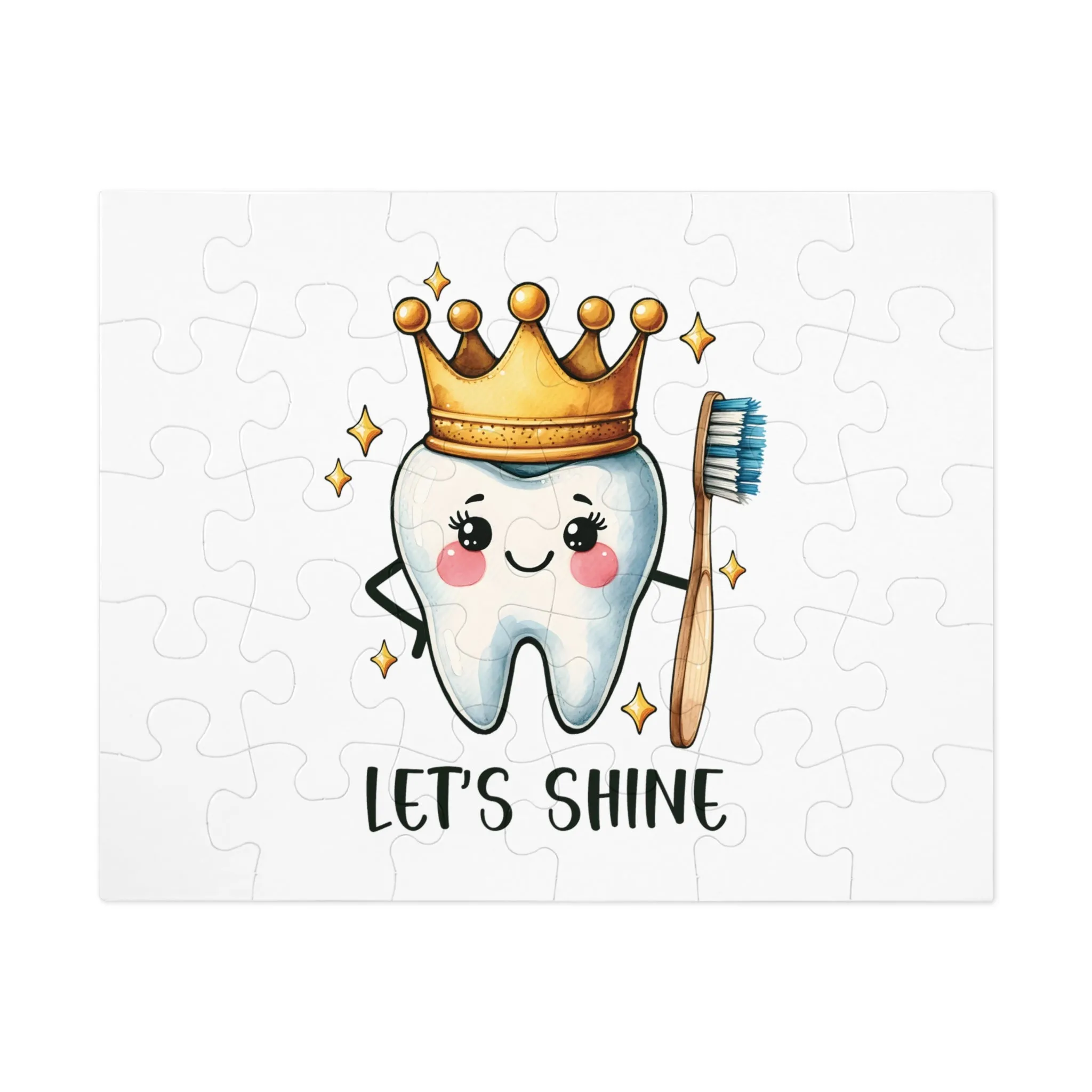 Jigsaw Puzzle, Dentist, Tooth, Let's Shine, Personalised/Non-Personalised (30, 110, 252, 500,1000-Piece)