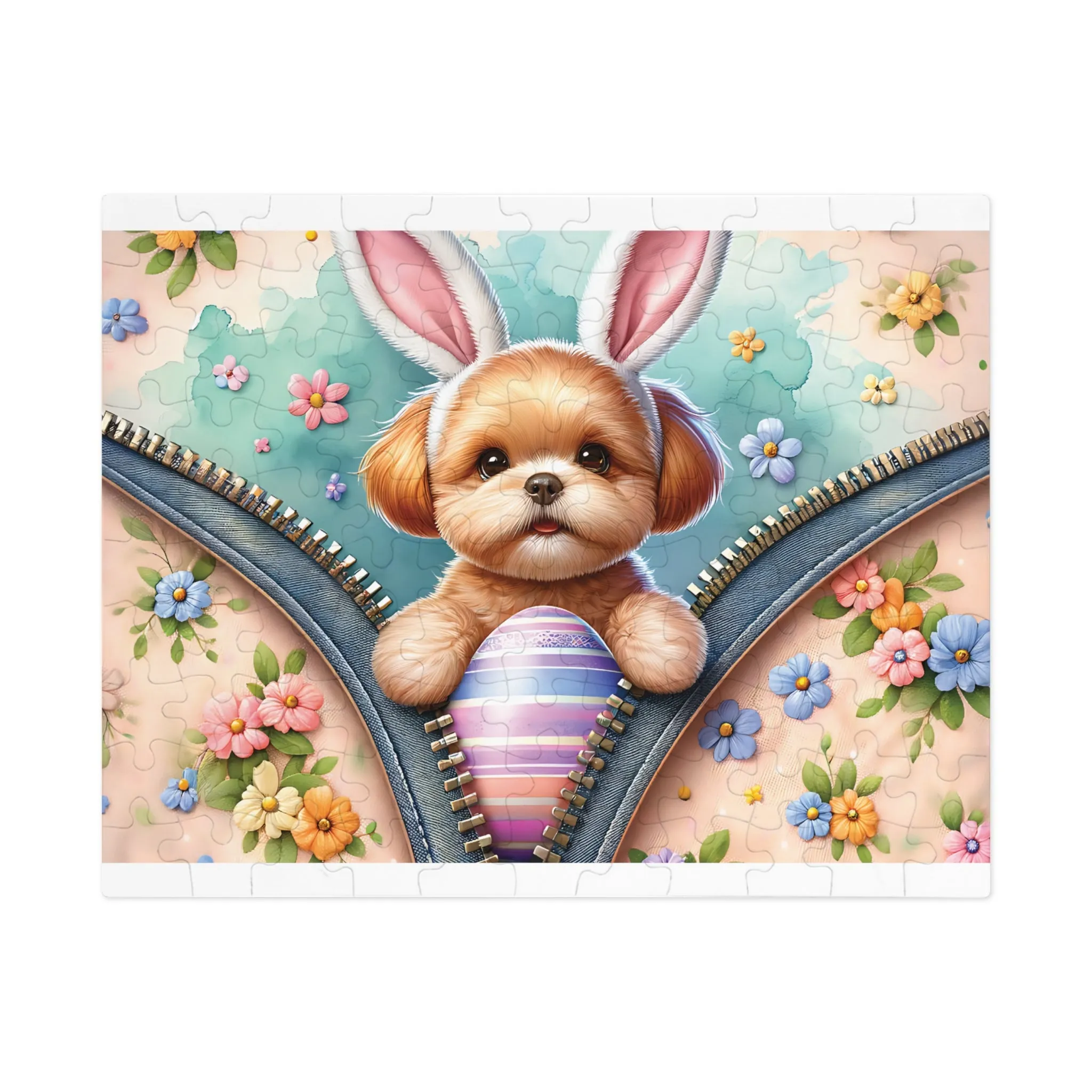 Jigsaw Puzzle, Easter, Dog with Bunny Ears, Personalised/Non-Personalised (30, 110, 252, 500,1000-Piece)