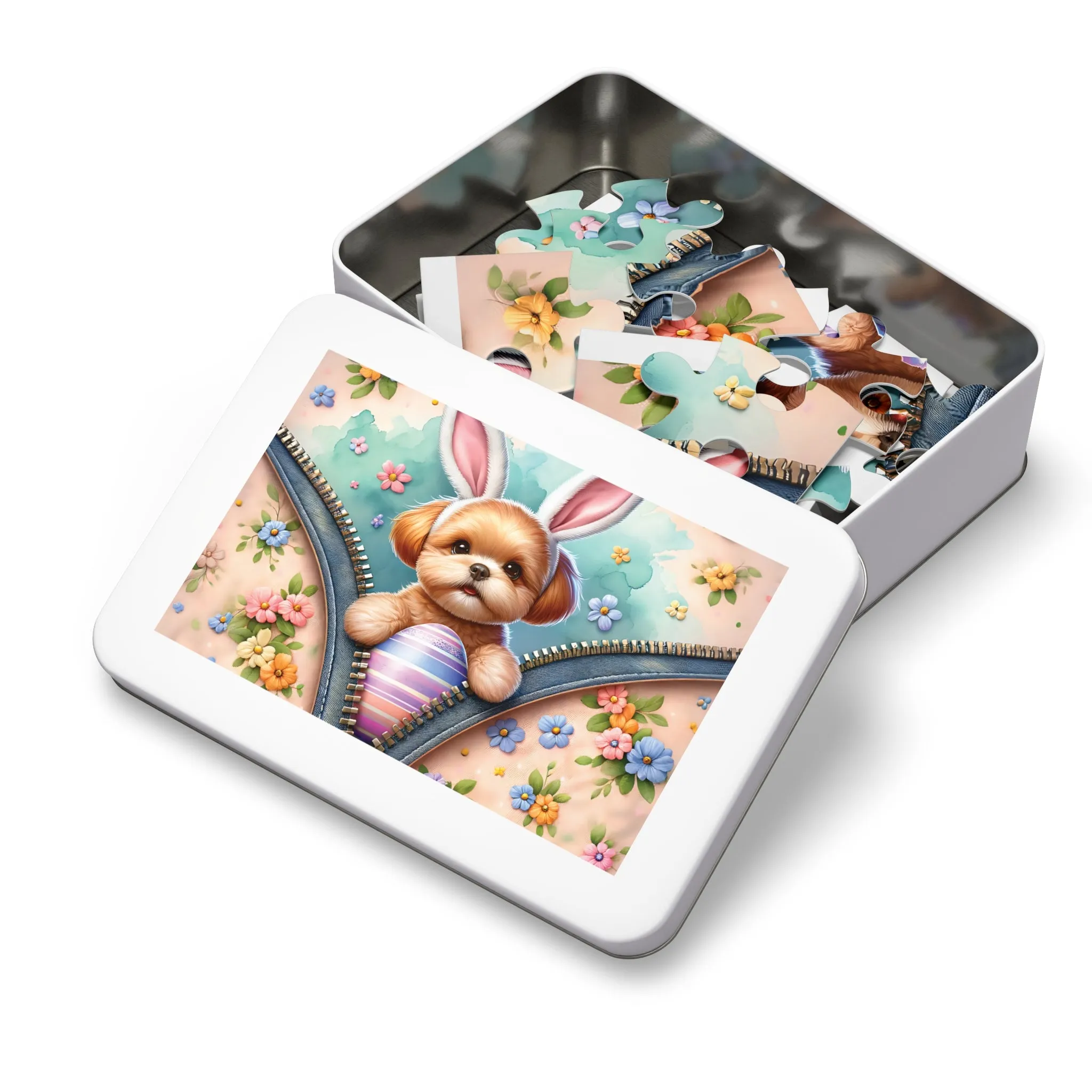 Jigsaw Puzzle, Easter, Dog with Bunny Ears, Personalised/Non-Personalised (30, 110, 252, 500,1000-Piece)