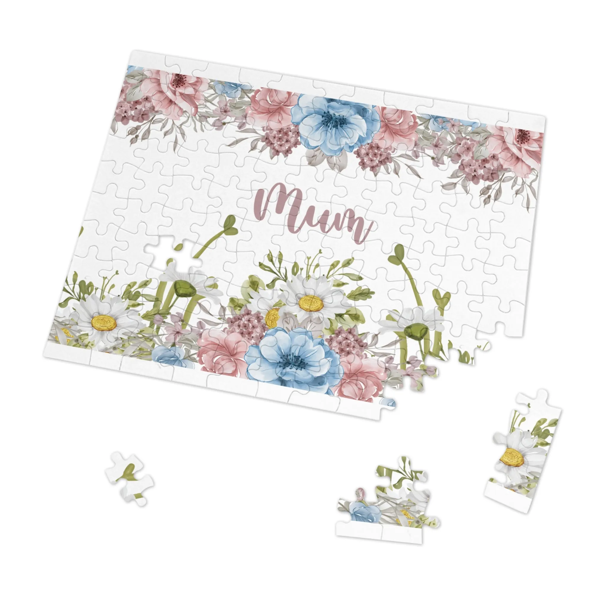 Jigsaw Puzzle, Floral, Mum, Personalised/Non-Personalised (30, 110, 252, 500,1000-Piece)