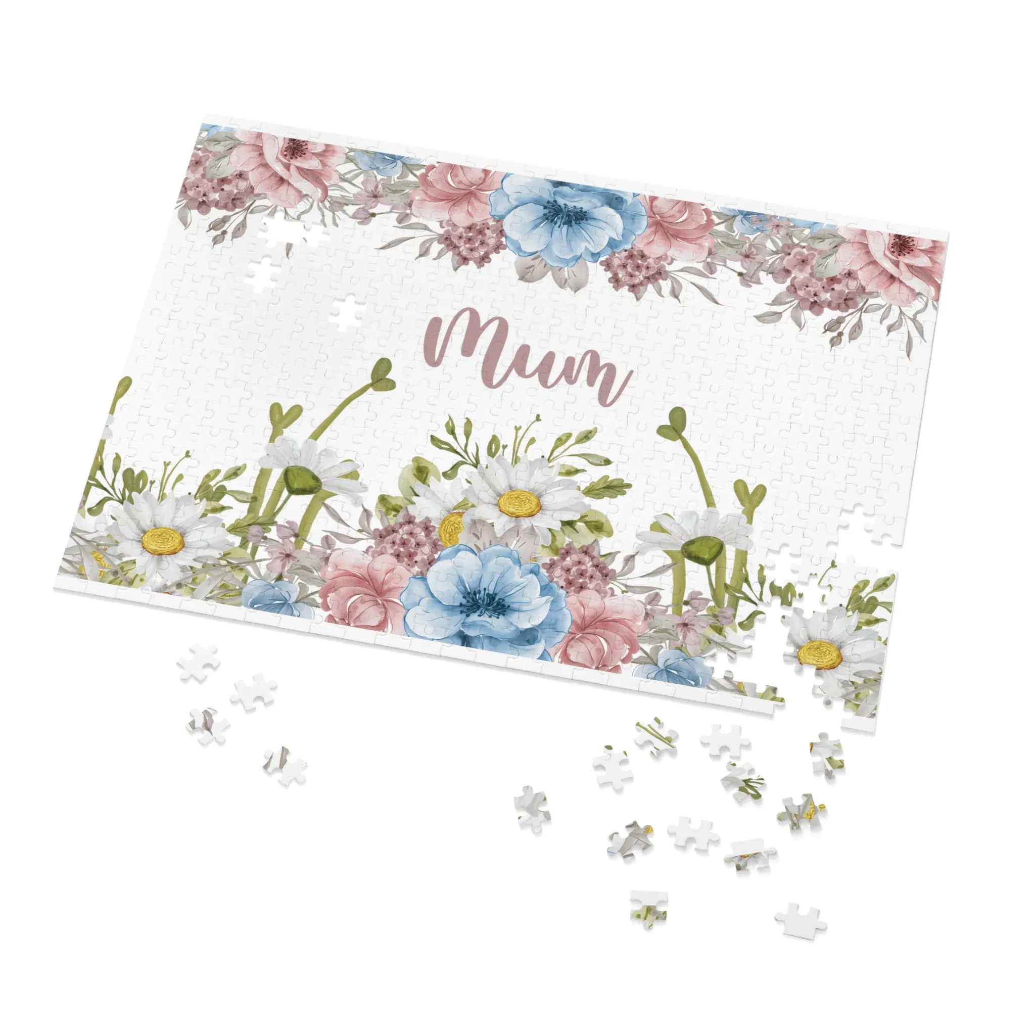 Jigsaw Puzzle, Floral, Mum, Personalised/Non-Personalised (30, 110, 252, 500,1000-Piece)