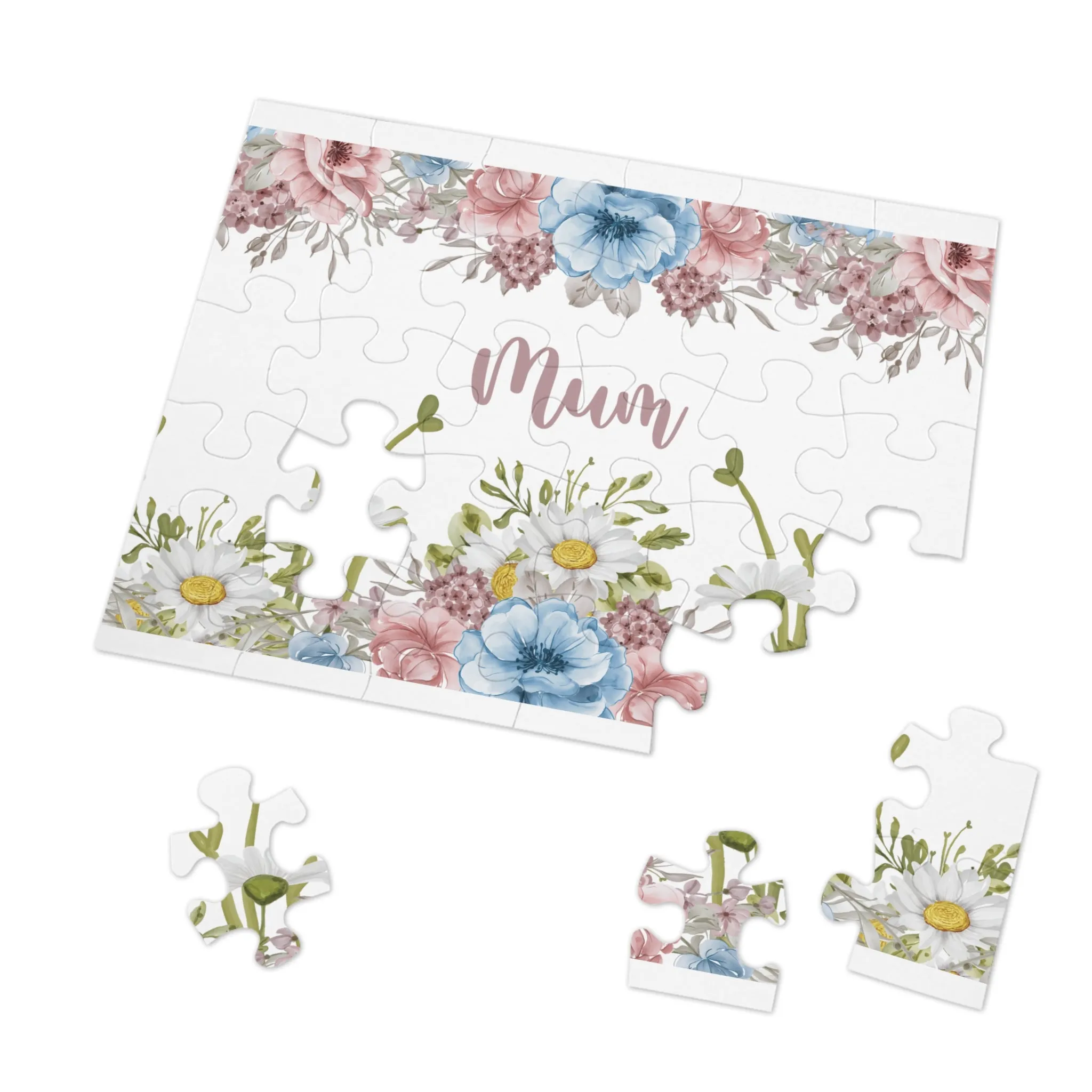 Jigsaw Puzzle, Floral, Mum, Personalised/Non-Personalised (30, 110, 252, 500,1000-Piece)