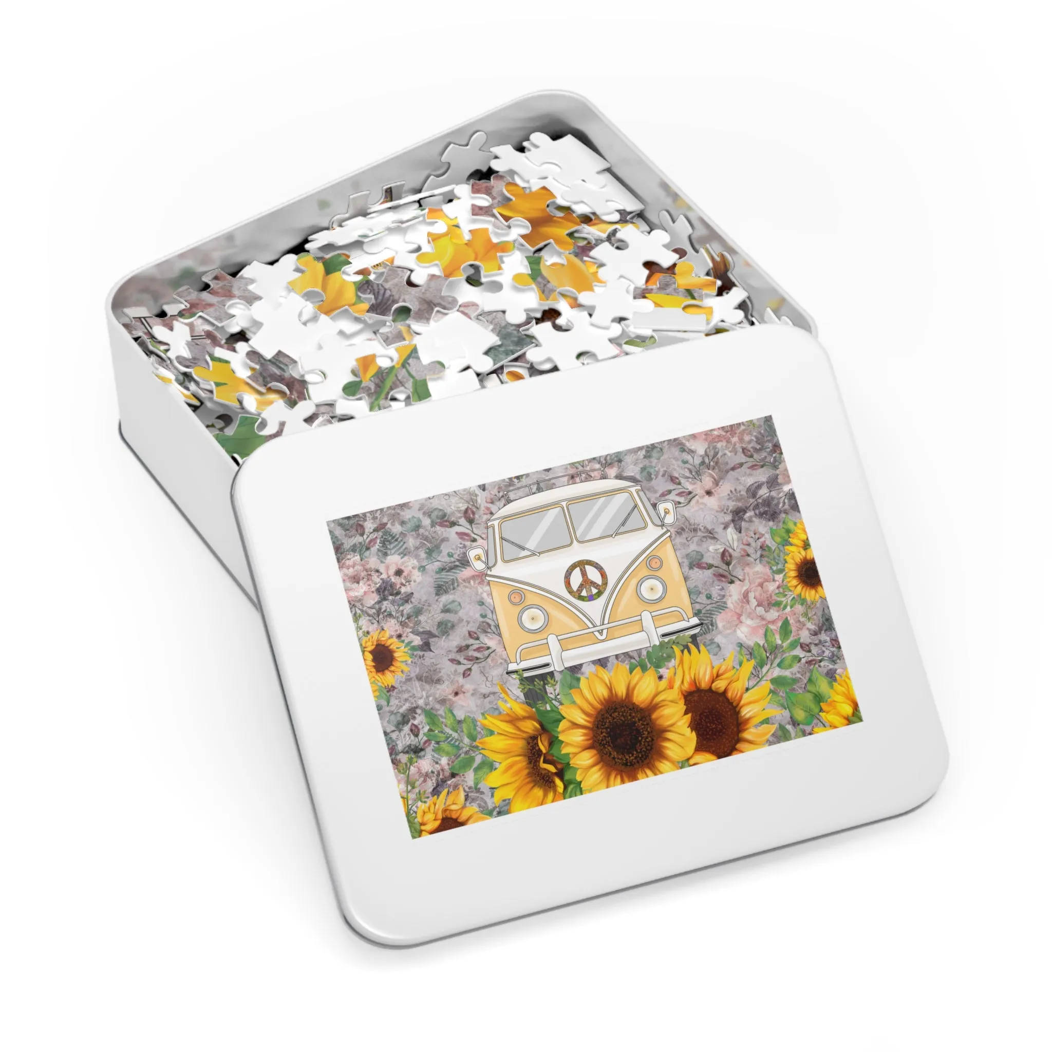 Jigsaw Puzzle, Sunflower, Combi Van, Personalised/Non-Personalised (30, 110, 252, 500,1000-Piece)