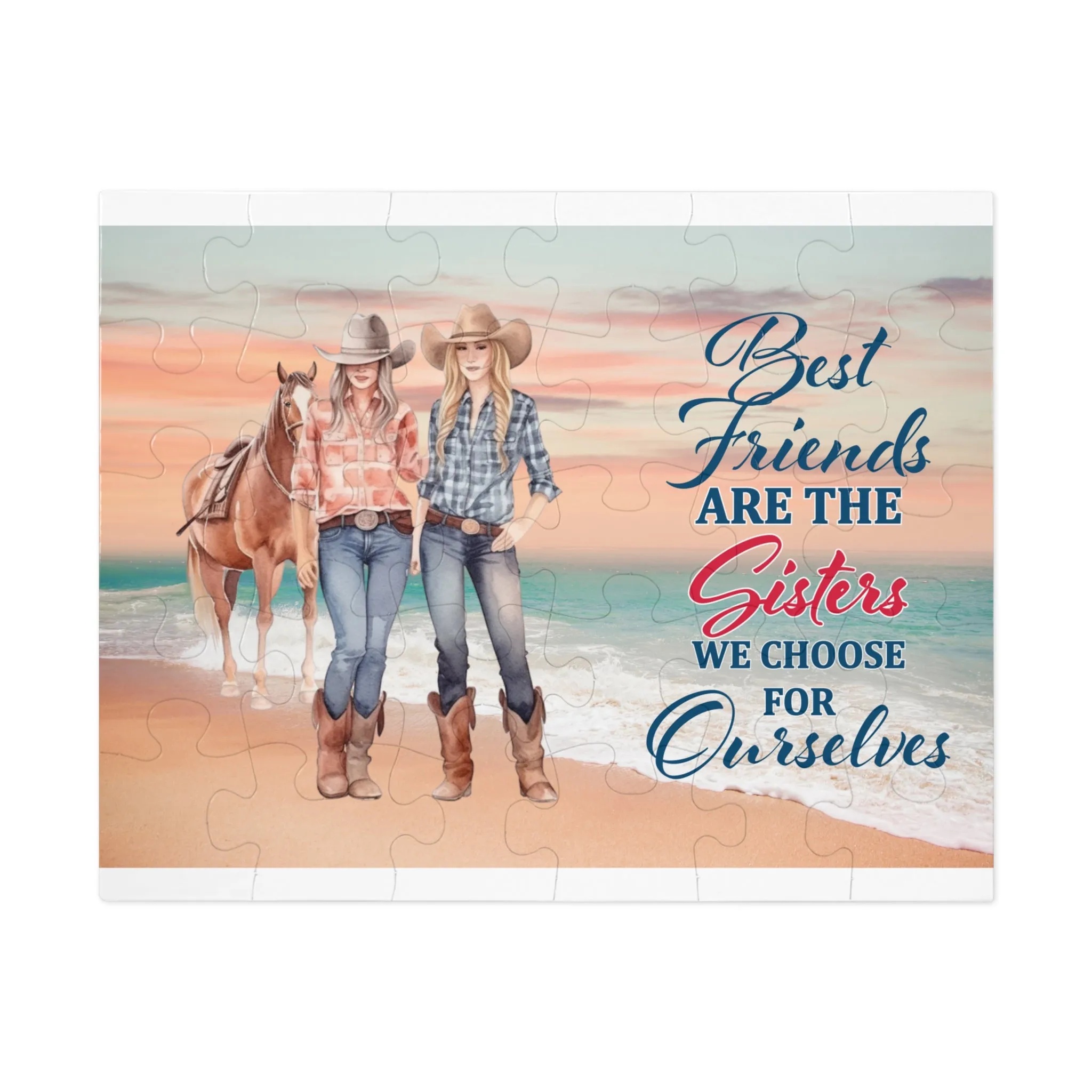 Jigsaw Puzzle, Western, Best Friends are the Sisters we Choose for Ourselves, Personalised/Non-Personalised (30, 110, 252, 500,1000-Piece)