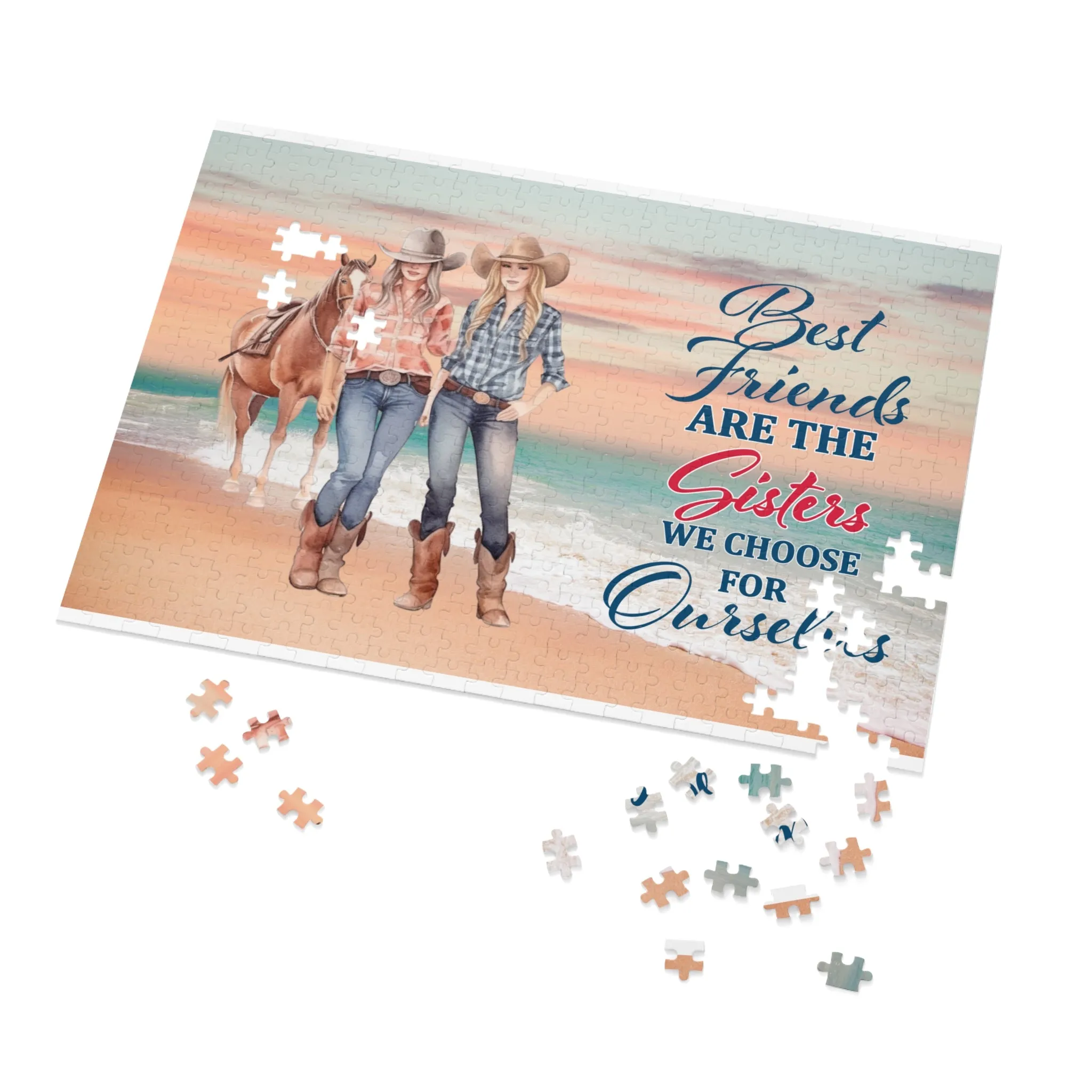 Jigsaw Puzzle, Western, Best Friends are the Sisters we Choose for Ourselves, Personalised/Non-Personalised (30, 110, 252, 500,1000-Piece)