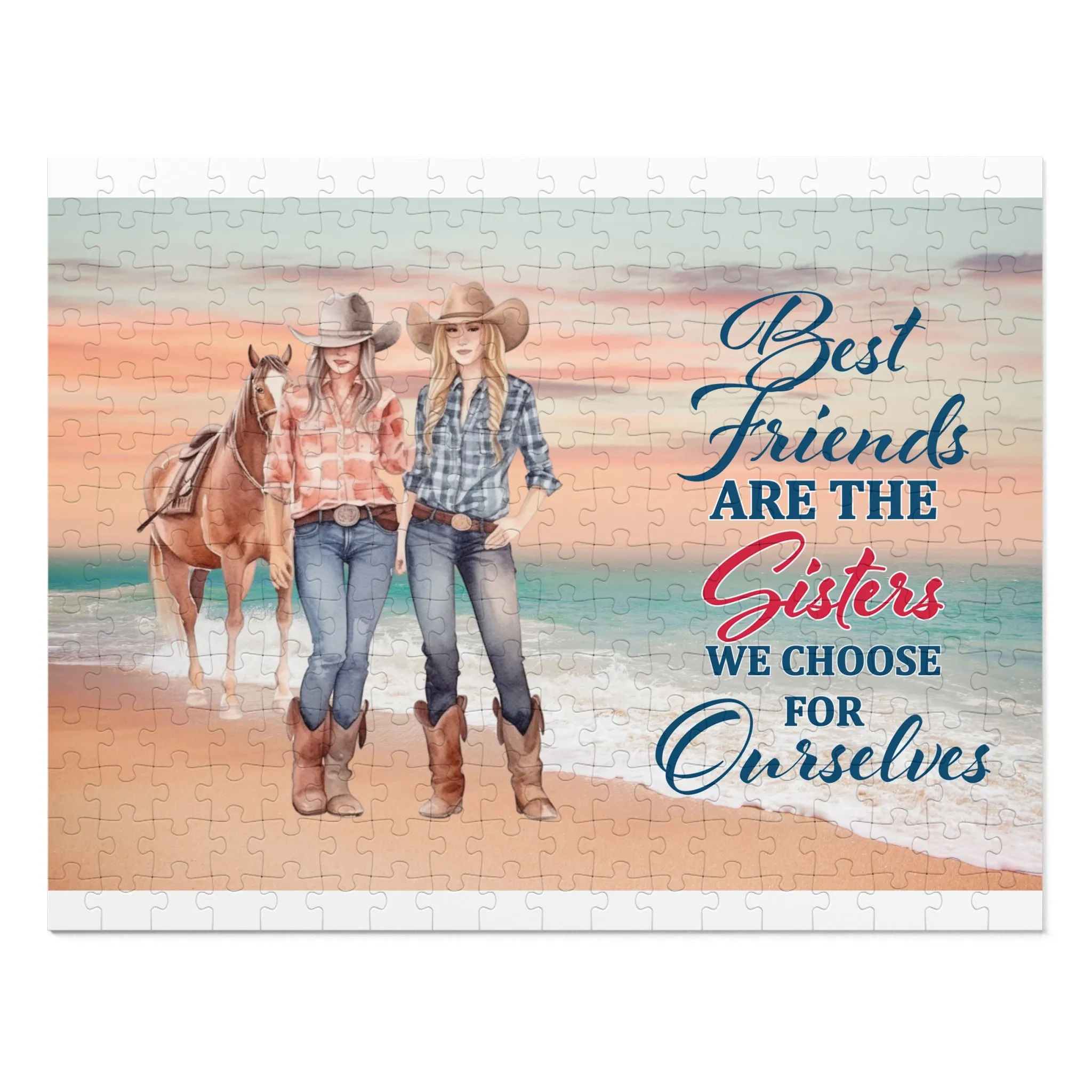 Jigsaw Puzzle, Western, Best Friends are the Sisters we Choose for Ourselves, Personalised/Non-Personalised (30, 110, 252, 500,1000-Piece)