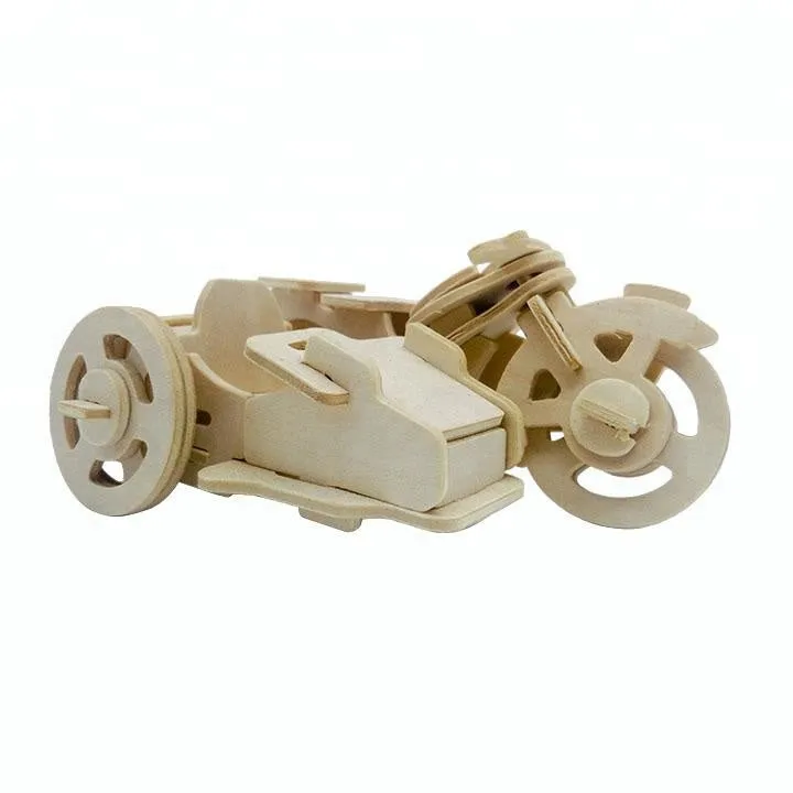 Kids model kit Motor Bike kit model craft DIY-with sidecar and paint set included