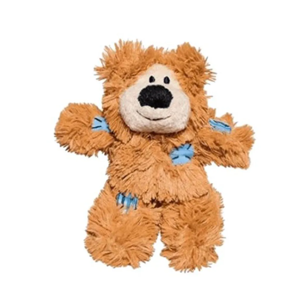 Kong Cat Softies Patchwork Bear Brown