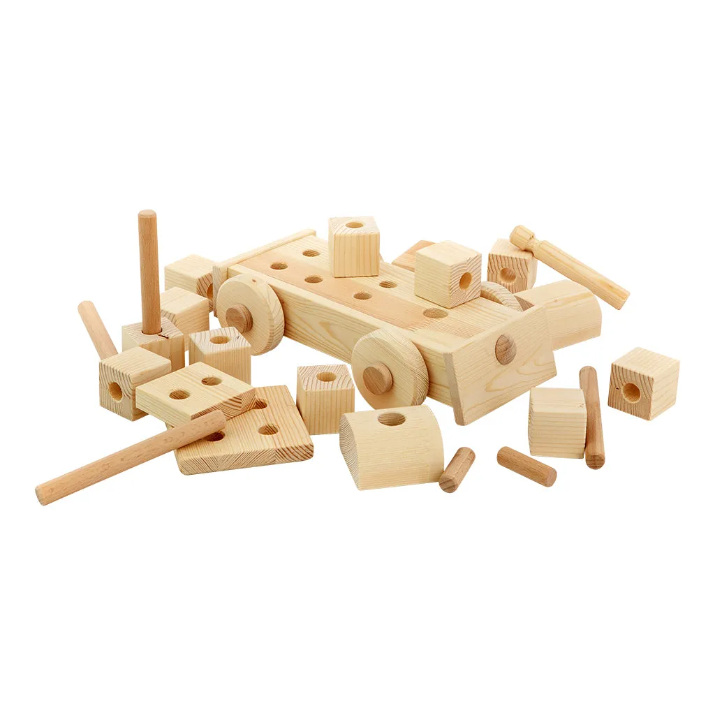 Large Natural Wooden Puzzle Train - Annie