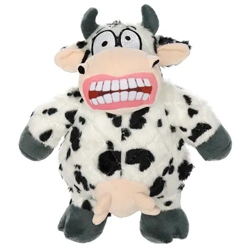 Mighty Angry Animal Dog Squeaky Toy, Angry Cow (mini and regular size)