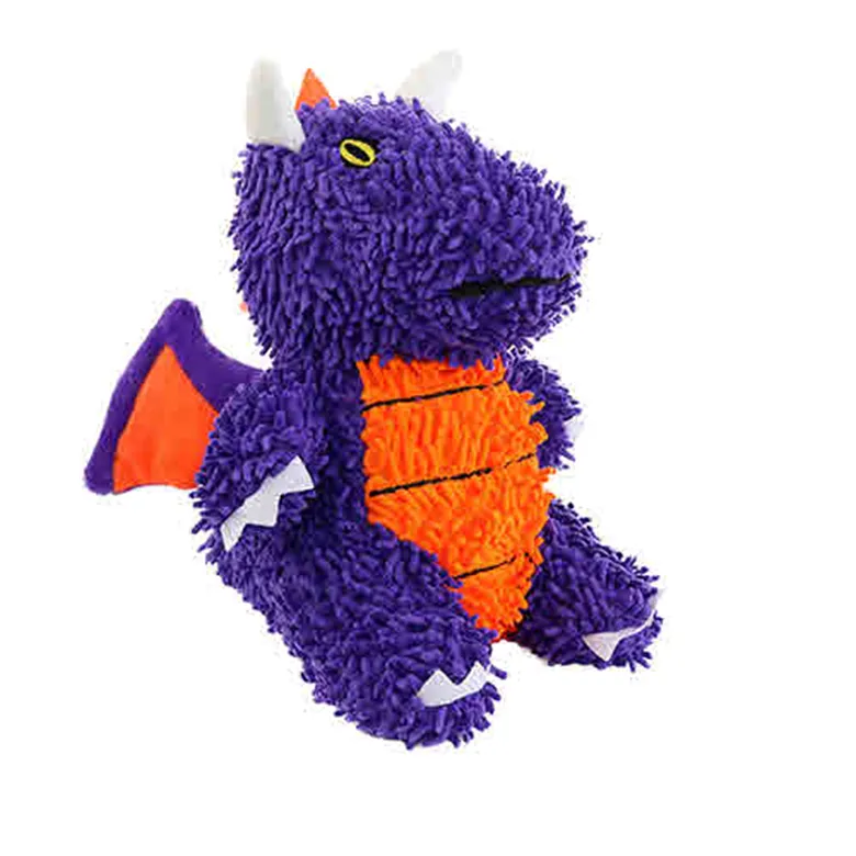 Mighty Microfibre Dog Squeaky Toy, Ball Dragon in Purple