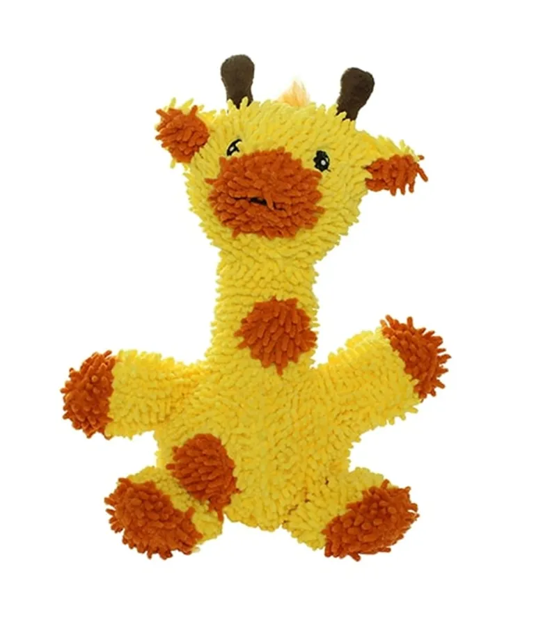 Mighty Microfibre Dog Squeaky Toy, Ball Giraffe (mini and regular size)