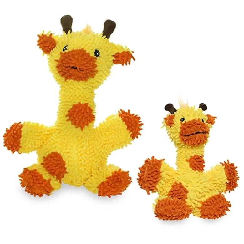 Mighty Microfibre Dog Squeaky Toy, Ball Giraffe (mini and regular size)