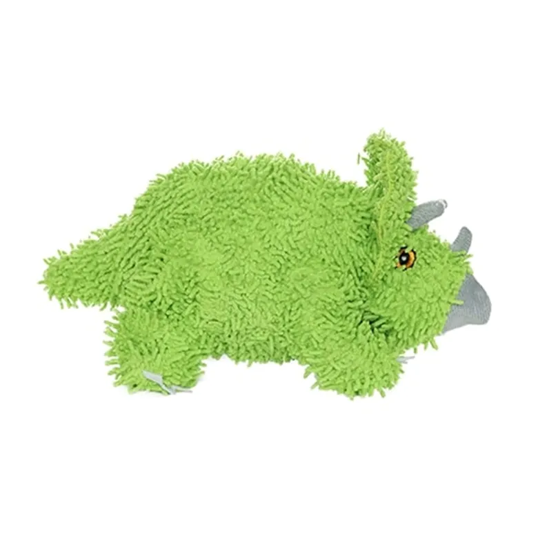 Mighty Microfibre Dog Squeaky Toy, Ball Triceratops