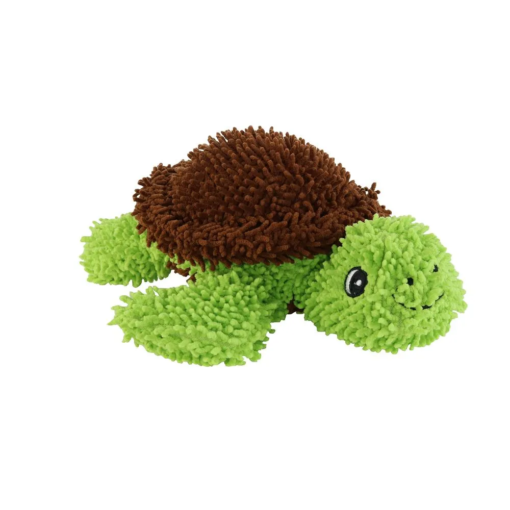 Mighty Microfibre Dog Squeaky Toy, Ball Turtle in Green