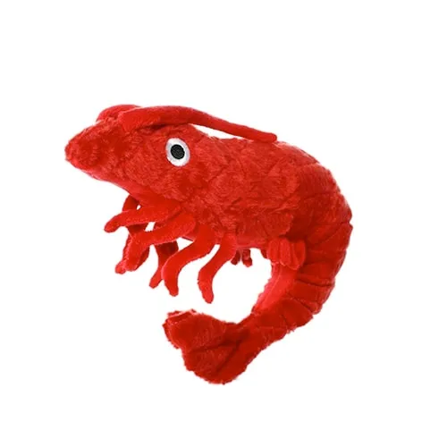 Mighty Ocean Dog Squeaky Toy, Paco the Prawn (mini and regular size)