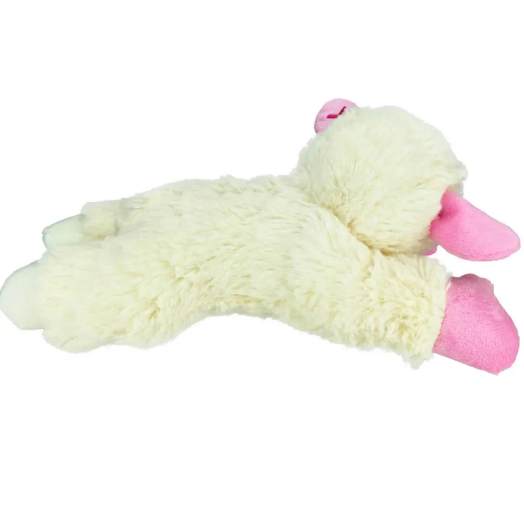 Multipet Lamb Chop Dog Toy w/ Pink Ribbon