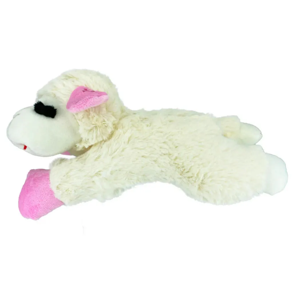 Multipet Lamb Chop Dog Toy w/ Pink Ribbon