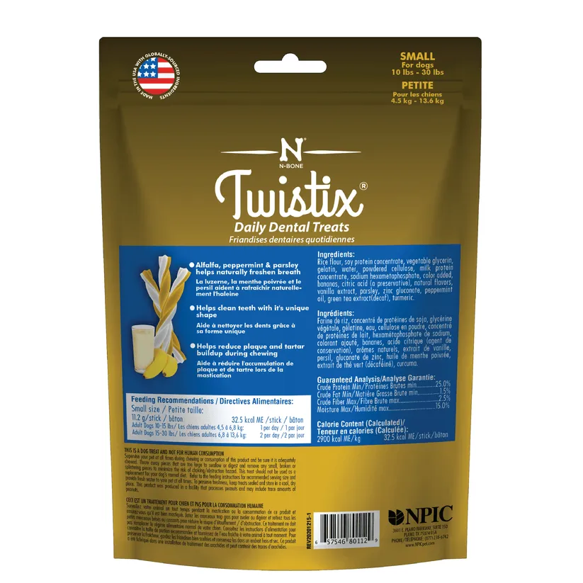 N-Bone® Twistix® Dental Treats Yogurt Banana Flavor