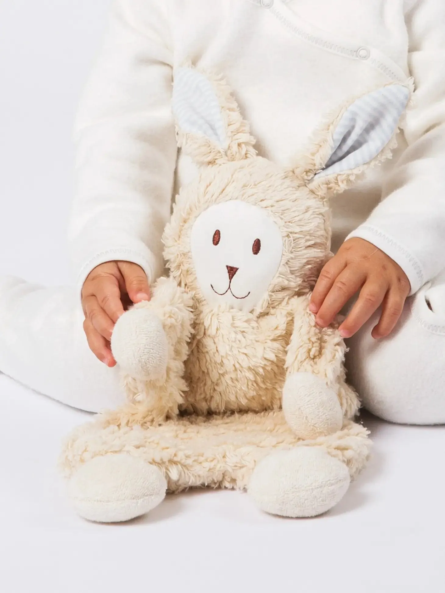 Organic Snuggle Bunny Toy - Blue Stripe Ears