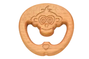 Organic Wooden Teether toy Monkey