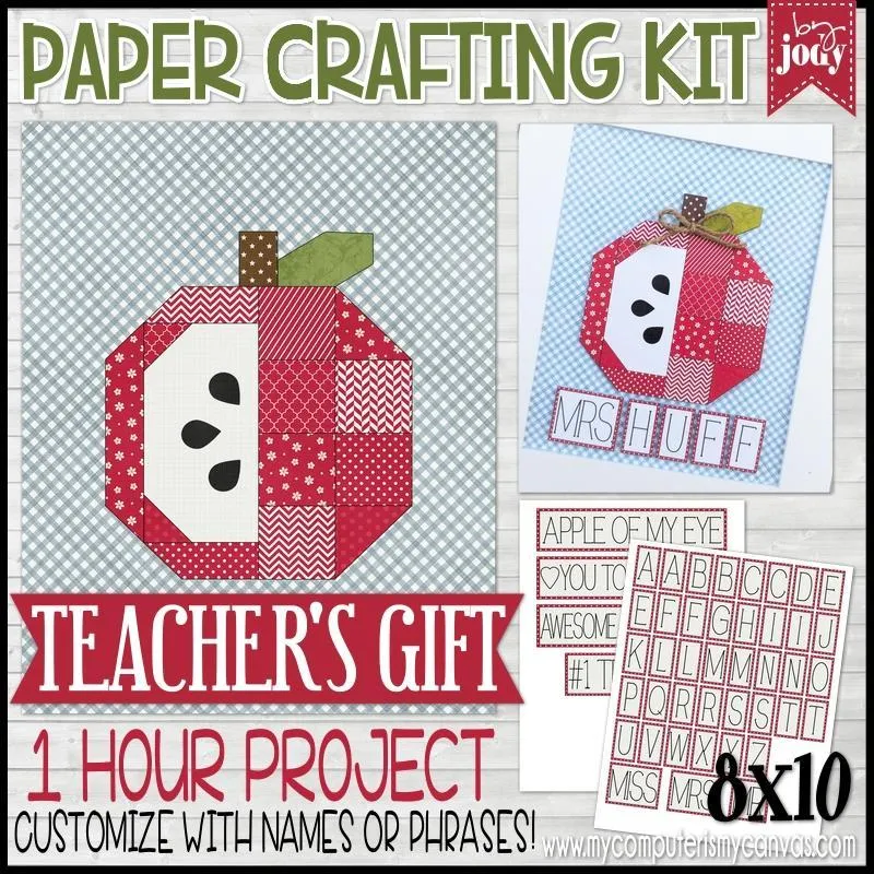 Paper Crafting Kit {APPLE/TEACHER} PRINTABLE