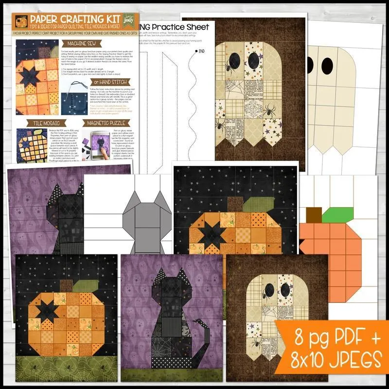 Paper Crafting Kit {HALLOWEEN TRIO} PRINTABLE