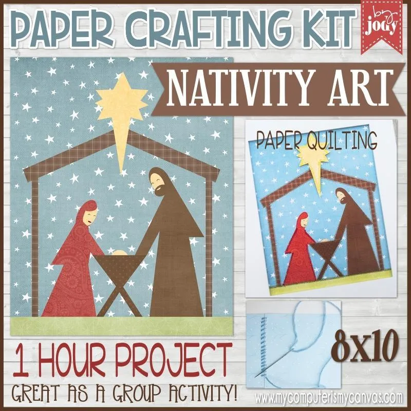 Paper Crafting Kit {NATIVITY} PRINTABLE