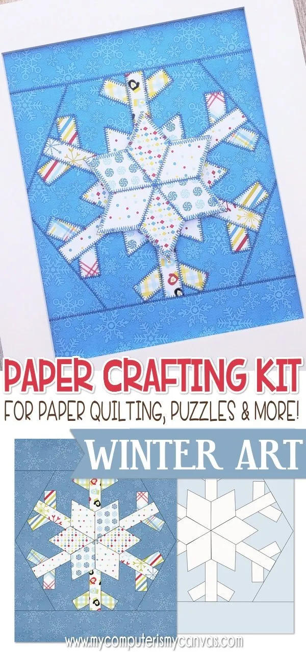 Paper Crafting Kit {SNOWFLAKE} PRINTABLE