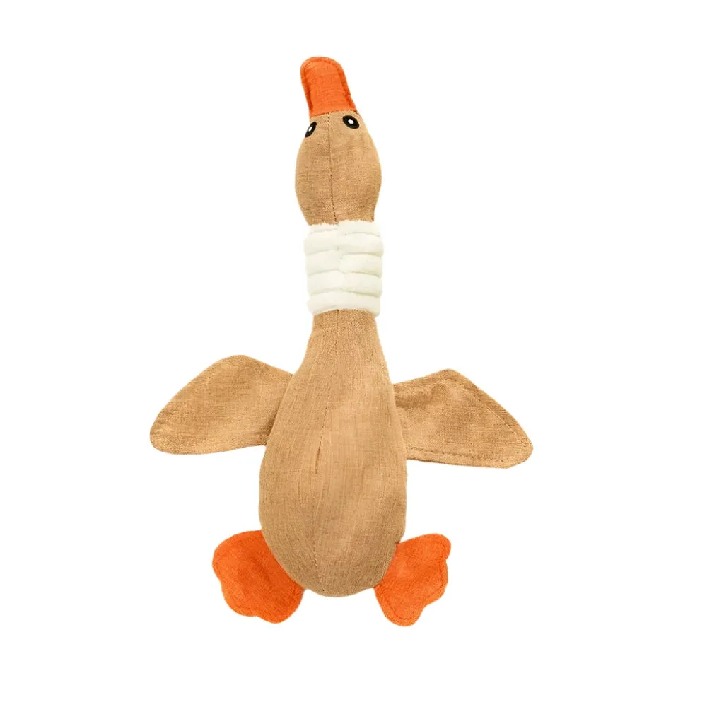 Pet Plush Geese Toy with Sound - Durable and Bite-Resistant for Teeth Cleaning