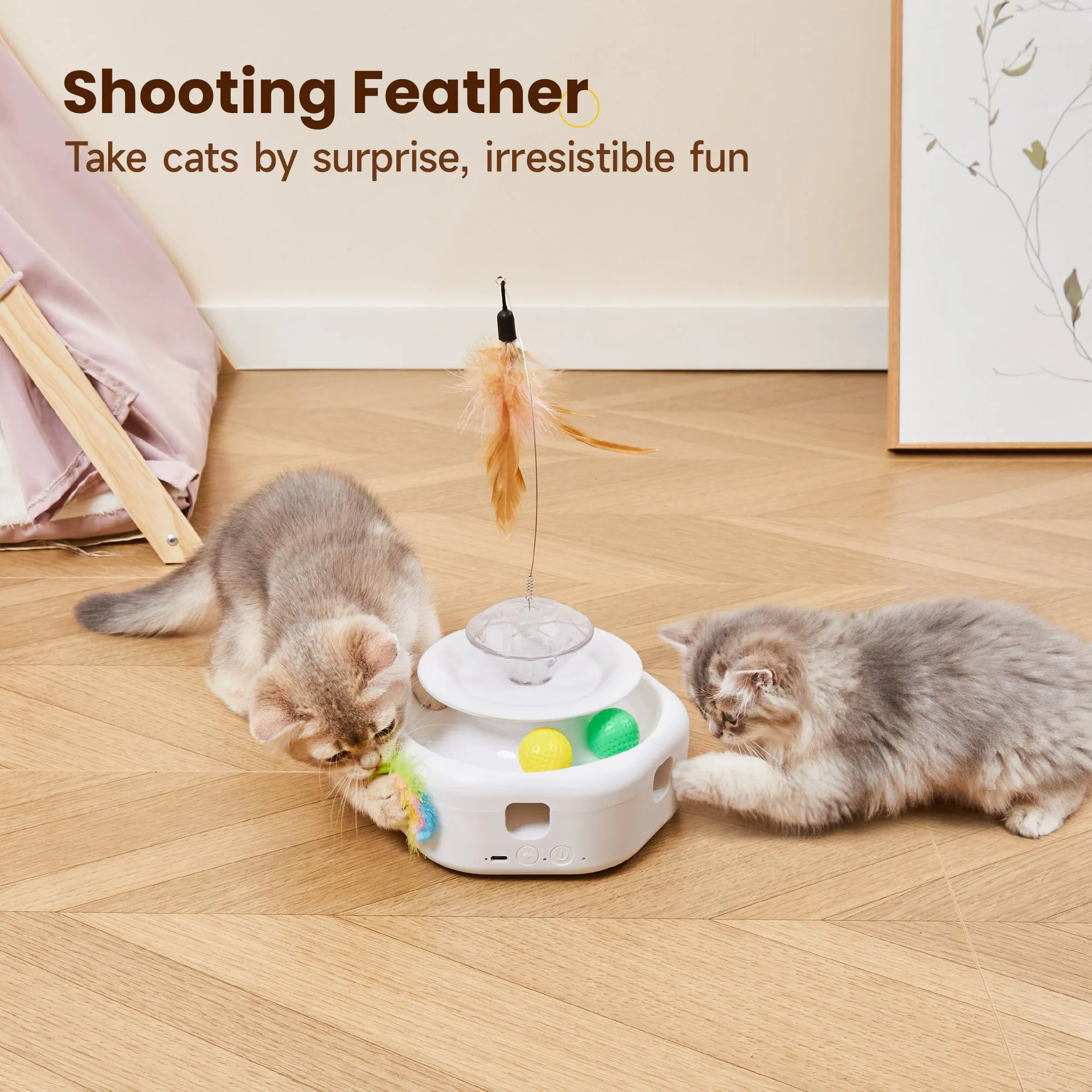 Potaroma 4-in-1 Interactive Cat Laser Toys