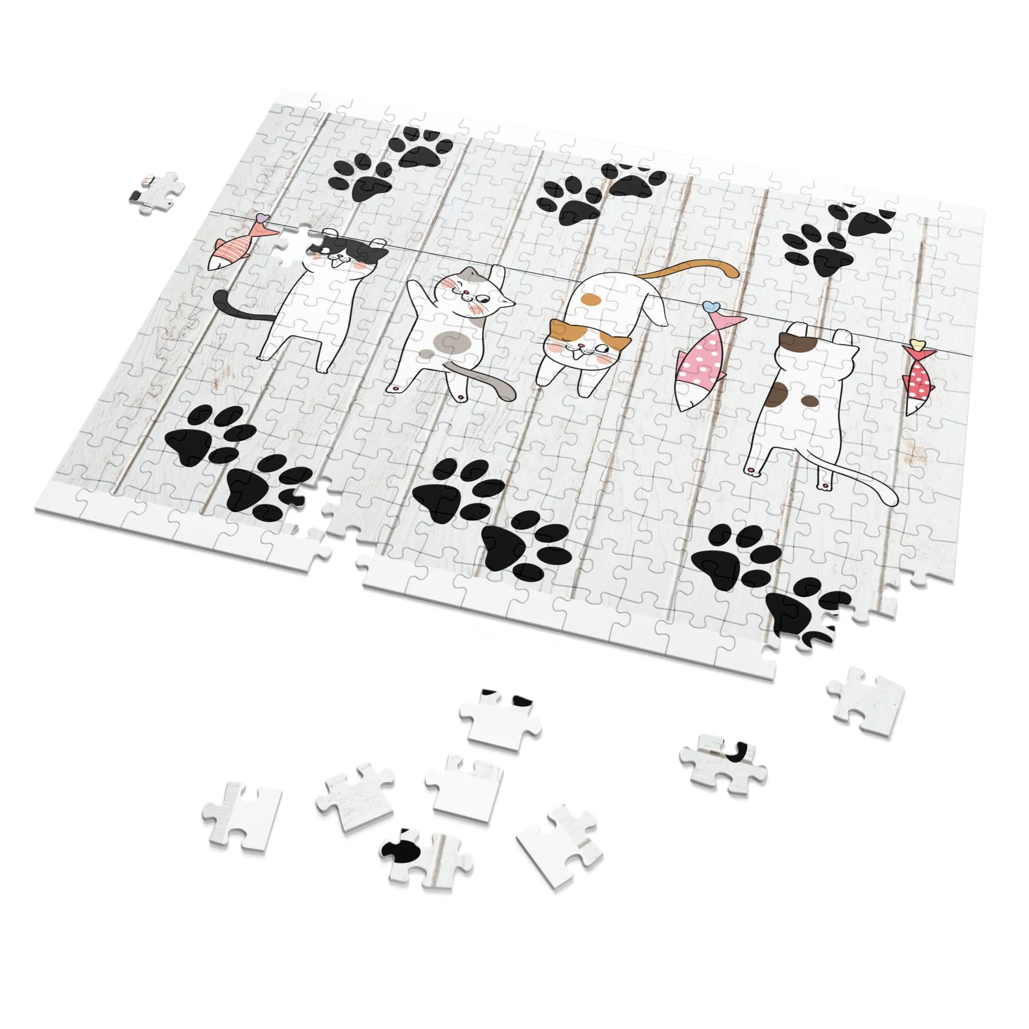 Puzzle, Cats, Personalised/Non-Personalised (30, 110, 252, 500,1000-Piece) awd-665