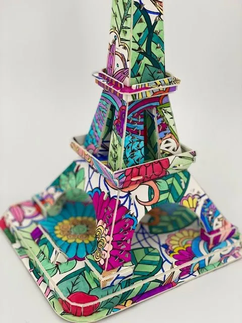 "Eiffel Tower" 3D Colour Me Puzzle Kit