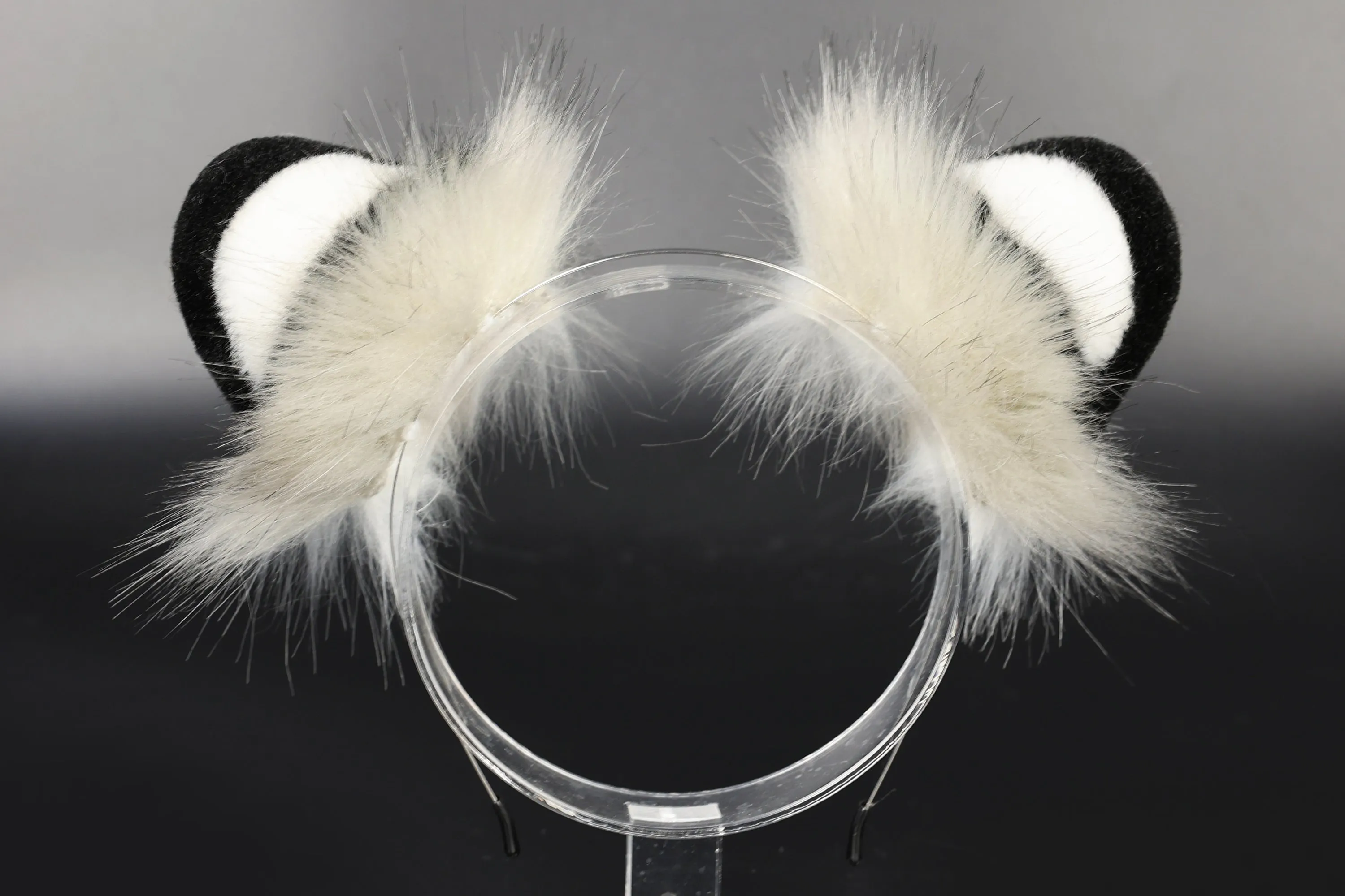 Realistic faux fur gray snow leopard ear and tail set anime cosplay furry snow leopard tail and ear animal role playing leopard kemonomimi