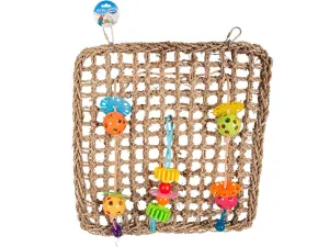 SEAGRASS CLIMBING NET WITH colourful TOYS 41x37cm