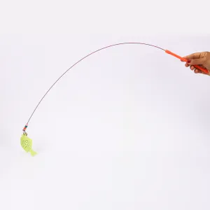 Skatrs Rod Spring with Fish Teaser Toy for Cats